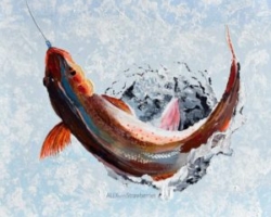 ice fish painting Arctic Char