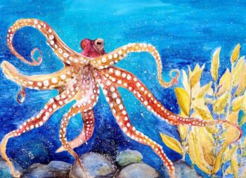 Octopus painting