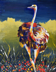 Ostrich, Acrylic - SOLD