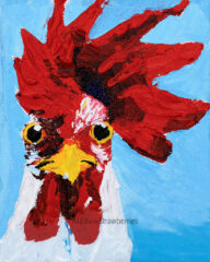 Rooster, Acrylic - SOLD