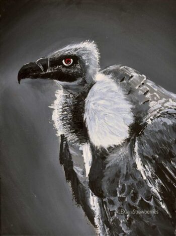 vulture painting wall decor wildlife bird